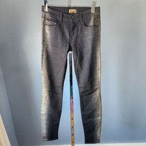 MOTHER Denim The Looker Black Skinny Jeans All That Glitters is Gold Women's 24.